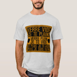alcool humour verre vide plains plein biere citati tシャツ