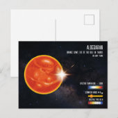 Aldebaran Bright Star Taurus Space Infographic ポストカード (正面/裏面)