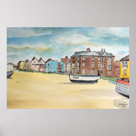 Aldeburgh Beach – Coastal Wall Art ポスター (正面)