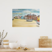 Aldeburgh Beach – Coastal Wall Art ポスター (キッチン)