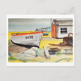 Aldeburgh, Boat on Beach – Coastal Art ポストカード