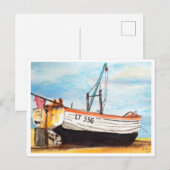 Aldeburgh, Boat on Beach – Coastal Art ポストカード (正面/裏面)