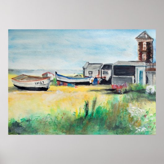Aldeburgh boats on the Beach ポスター (正面)