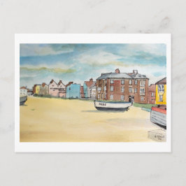 Aldeburgh boats on the Beach Suffolk Coastal Art ポストカード