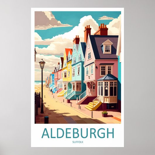 Aldeburgh Vintage Travel Poster Ski National Park ポスター (正面)