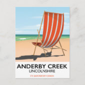 Alderby海辺の旅行ポスター ポストカード (正面)