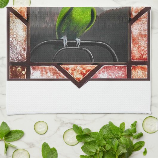 Aldo My Amazon Parrot キッチンタオル (折り畳み)