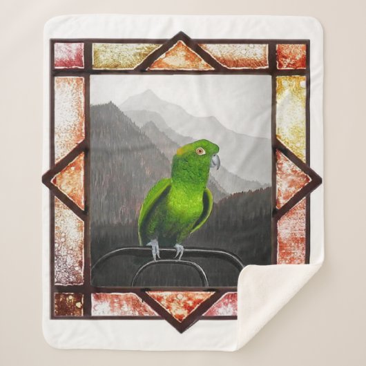 Aldo My Amazon Parrot シェルパブランケット (正面)