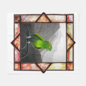 Aldo My Amazon Parrot フリースブランケット (正面(横))