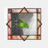 Aldo My Amazon Parrot フリースブランケット (正面(横))