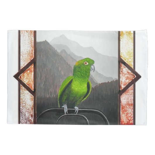Aldo My Amazon Parrot 枕カバー (裏面)