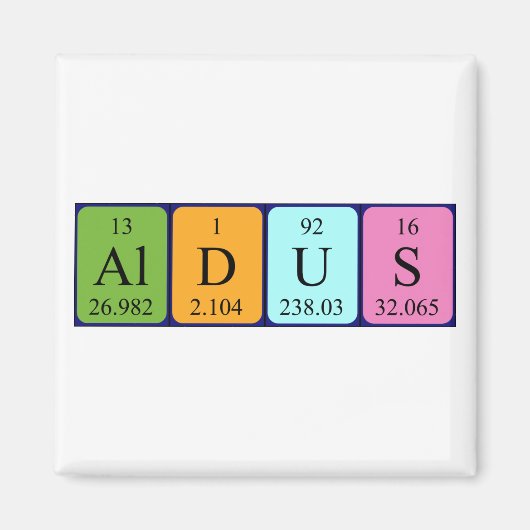 Aldus周期表名磁石 マグネット (正面)