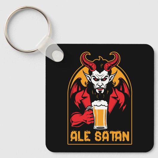 Ale Satan – ビールを飲む キーホルダー (正面)