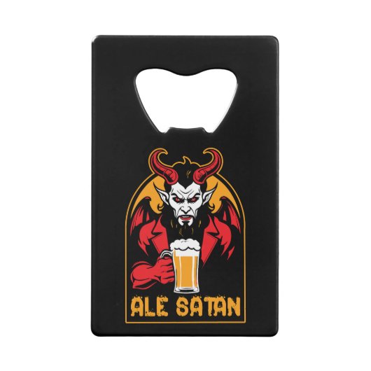 Ale Satan – ビールを飲む クレジットカード栓抜き (正面)