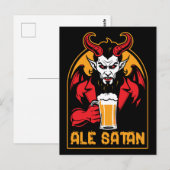 Ale Satan – ビールを飲む ポストカード (正面/裏面)