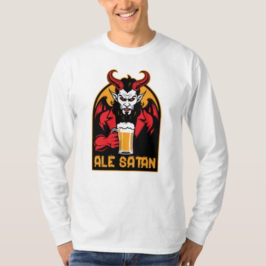 Ale Satan – ビールを飲む Tシャツ (正面)