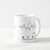 Aleaペプチド名mug コーヒーマグカップ (正面右)