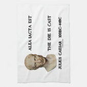 Alea Iacta米国東部標準時刻はダイス投げられたシーザーです キッチンタオル (縦)