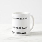 Alea Iacta米国東部標準時刻-ダイスは投げられます コーヒーマグカップ (正面右)
