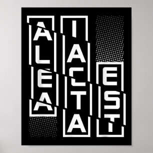 Alea Iacta Estラテンフレーズ言語動機Sa ポスター
