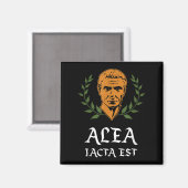 Alea Iacta Est – ダイはラテンのジュリアスCaesキャスト マグネット (正面/裏面)