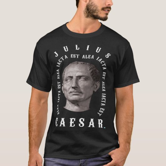 Alea iacta est The Die is Cast Latin Julius Caesa Tシャツ (正面)