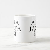 Alea Jacta米国東部標準時刻 コーヒーマグカップ (中央)