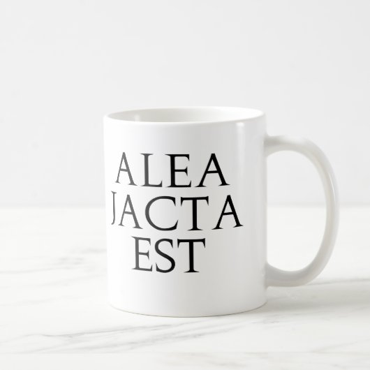 Alea Jacta米国東部標準時刻 コーヒーマグカップ (右)