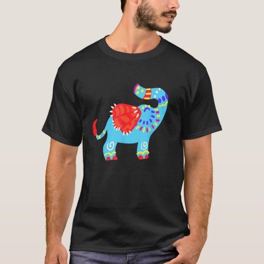 Alebrijes Fantasy Figure Animal Sculpture Elephant Tシャツ (正面)