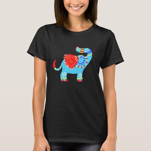 Alebrijes Fantasy Figure Animal Sculpture Elephant Tシャツ (正面)