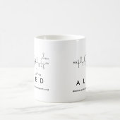 Aledペプチド名mug コーヒーマグカップ (中央)