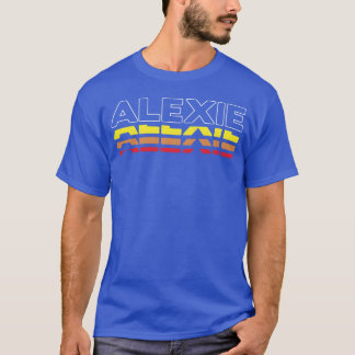 Aleie ファーストネーム おもしろ レトロな夕焼け Aleie プレゼント Tシャツ
