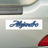 Alejandro名前の青いステッカーAutoaufkleber バンパーステッカー (車上)
