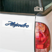 Alejandro名前の青いステッカーAutoaufkleber バンパーステッカー (トラック上)