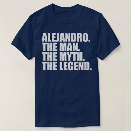 AlejandroAlejandro名Alejandro与え名 Tシャツ (デザイン正面)