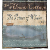 Alemanのクジラの航海のな海上海の海 シャワーカーテン (正面)