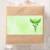 Alernative Medicine Green Caduceus Medical Emblem ラベル (インサイチュ)