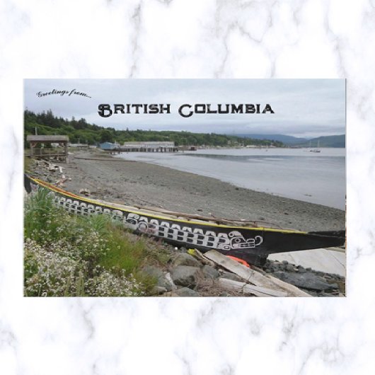 Alert Bay British ColumbiaのNamgis Dugoutカヌー ポストカード