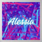 Alessia – Soft Elegant Name Design ポスター (正面)