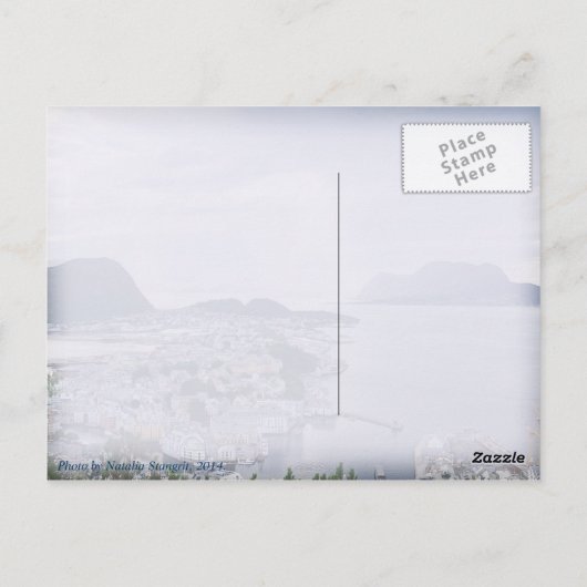 Alesundのノルウェー海、ノルウェーの眺め ポストカード (裏面)