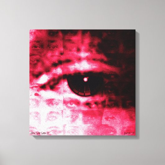 Aletaによる「彼女がそれを見る方法」 to 18x18デジタルコラージュ キャンバスプリント (正面)