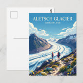 Aletsch Glacier Switzerland ポストカード (正面/裏面)