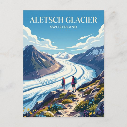 Aletsch Glacier Switzerland ポストカード (正面)