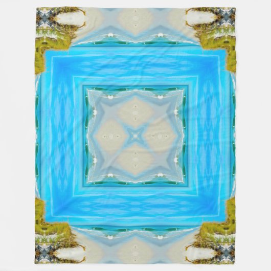 Aleutの天然沿岸種族の精神の曼荼羅 フリースブランケット (正面)