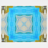 Aleutの天然沿岸種族の精神の曼荼羅 フリースブランケット (正面(横))