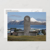 Aleut再配置の記念の彫像、Unalaskaの島 ポストカード (正面/裏面)