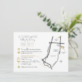 ALEXとMARKのカスタムウェルカムマップカード エンクロージャーカード (スタンド正面)