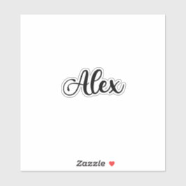 Alexの名前 – 手書き書道 シール