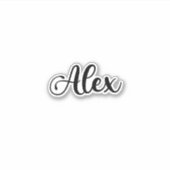 Alexの名前 – 手書き書道 シール (正面)