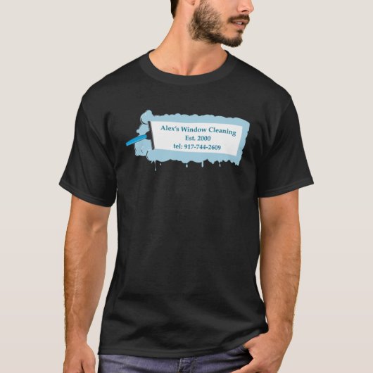 Alexの窓拭きサービス 創業2000年 tシャツ (正面)